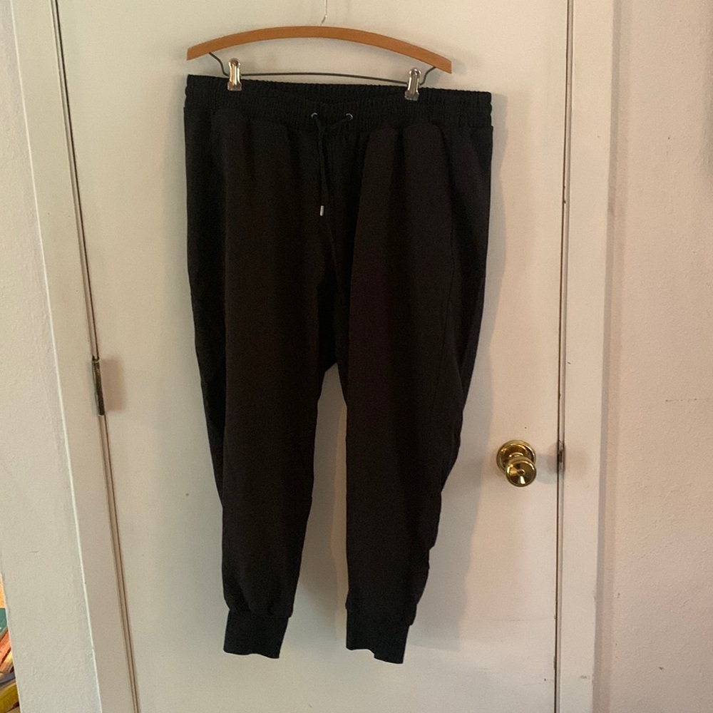 Torrid Size 1 black silky joggers with elasticized waist with drawstring